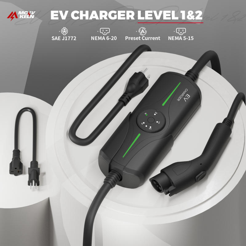 Portable J1772 EV Charger 16A with NEMA14-50 Plug, IP65 Rated, 21ft Cable With Carry Bag