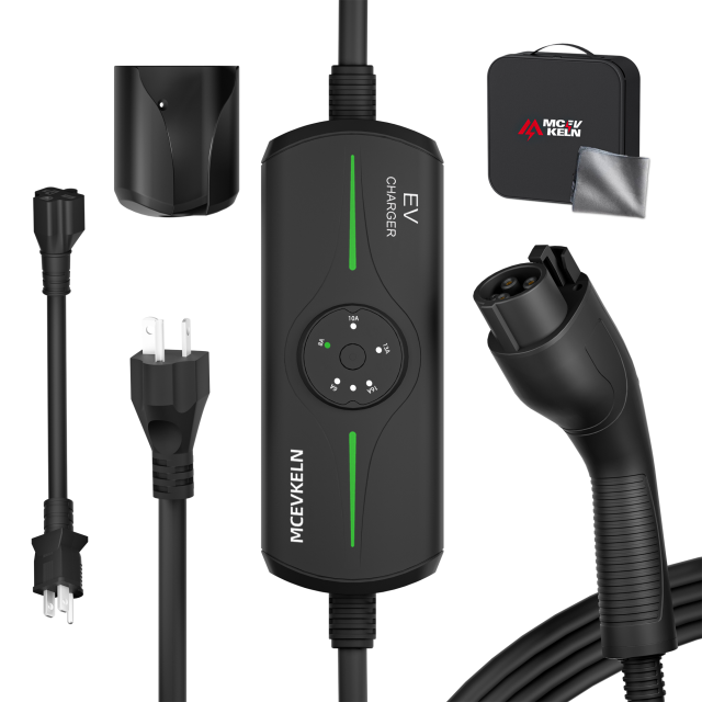 Portable J1772 EV Charger 16A with NEMA14-50 Plug, IP65 Rated, 21ft Cable With Carry Bag