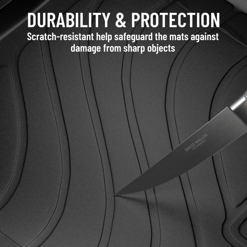 2024 BYD Shark 6 Car Floor Mats   4PC Full Set TPE All-Weather Mats, Front & Rear Seat + Boot Liner, Anti-Slip Waterproof Protection