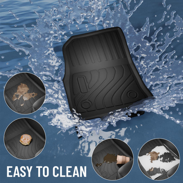 2024 BYD Shark 6 Car Floor Mats   4PC Full Set TPE All-Weather Mats, Front & Rear Seat + Boot Liner, Anti-Slip Waterproof Protection