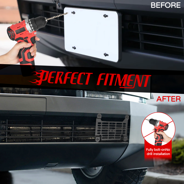 Cybertruck License Plate Holder 2024+, Front License Plate Frame Mount Compatible with Tesla Cybertruck