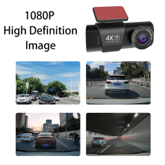 Dash Cam Front Rear, 4K/2.5K Full HD Dash Camera for Cars with 128G Card, Built-in Wi-Fi GPS