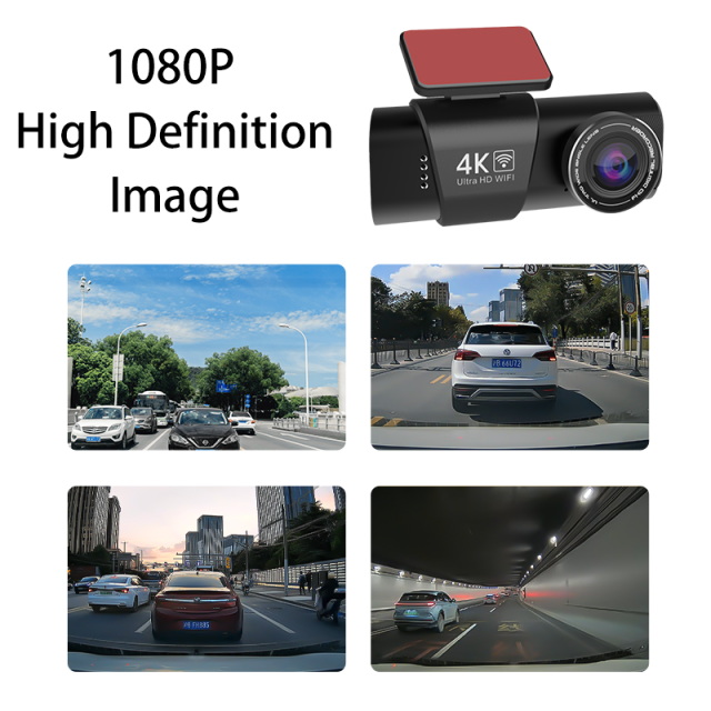Dash Cam Front Rear, 4K/2.5K Full HD Dash Camera for Cars with 128G Card, Built-in Wi-Fi GPS