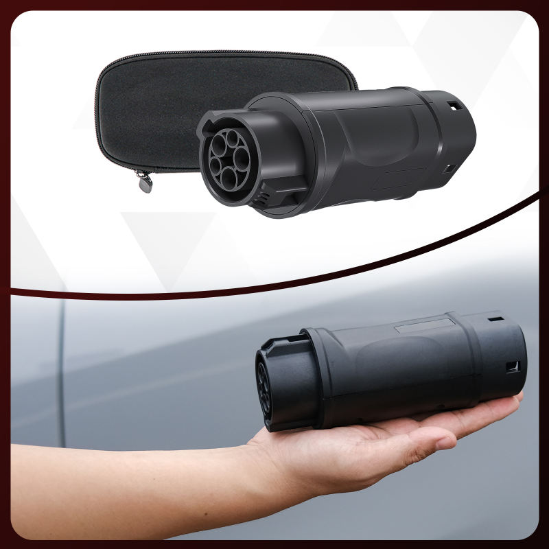 Type 1 to Type 2 EV Charging Adapter, 32A, 250V, 7kW