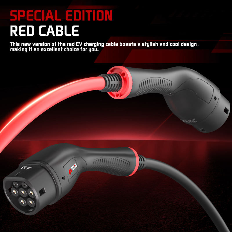Type 2 to Type 2 EV Charging Cable, 5M, 7kW/11kW/22kW, For Electric & Hybrid Cars