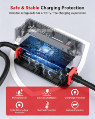 Portable Type 2 EV Charger 6A-16A with Schuko Plug, IP67 Rated, 5M/8M/12M Cable Optional With Carry Bag