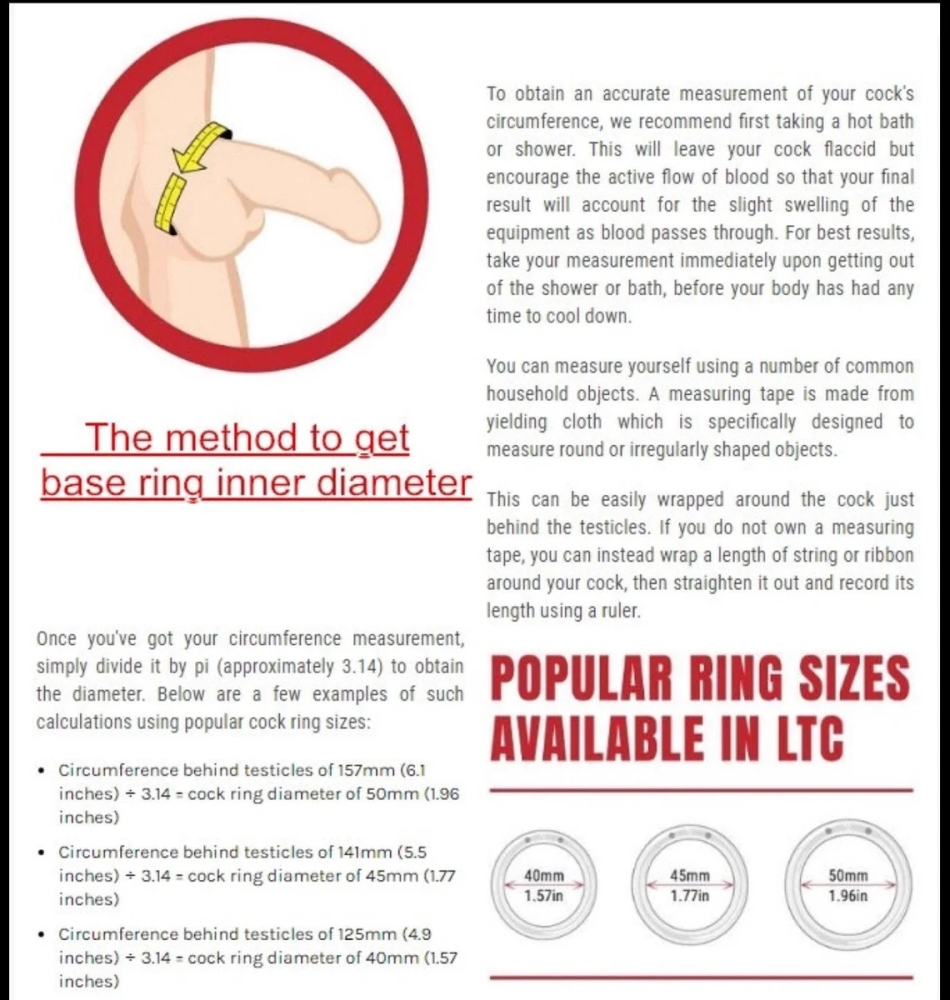 Various Size Cock Ring,Sizing Ring For Custom Chastity Cage’s Base Ring Size Measurement