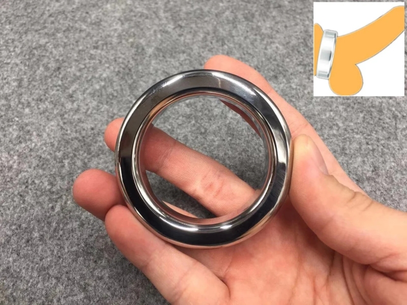 9mm Thickness Mirror Polished Stainless Steel Penis Ping Metal Cock Ring