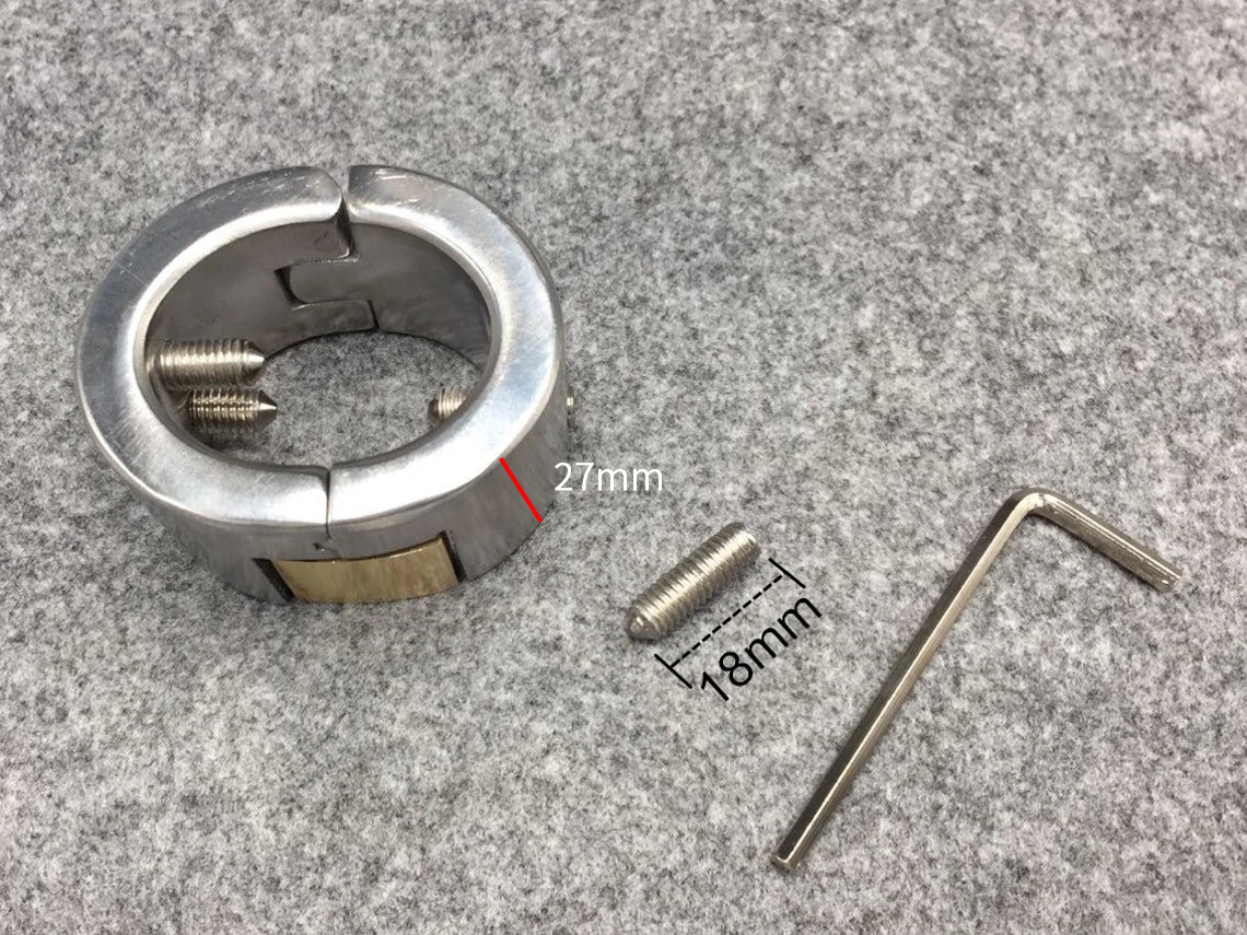 Customizable Piercing Stretcher Metal Ball Ring with Leash Chain