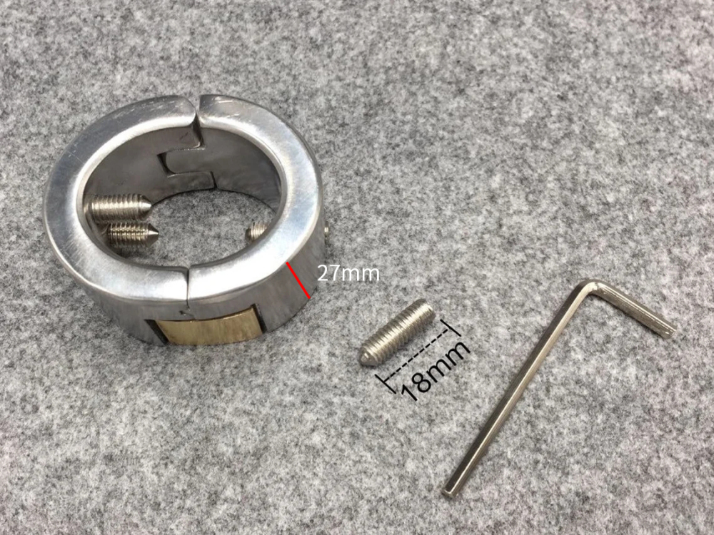 Customizable Piercing Stretcher Metal Ball Ring with Leash Chain