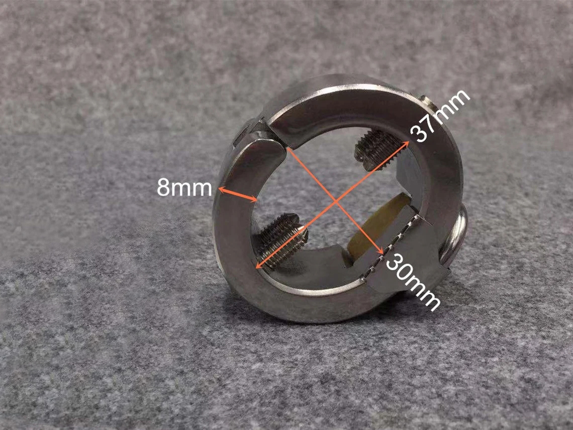 Customizable Piercing Stretcher Metal Ball Ring with Leash Chain