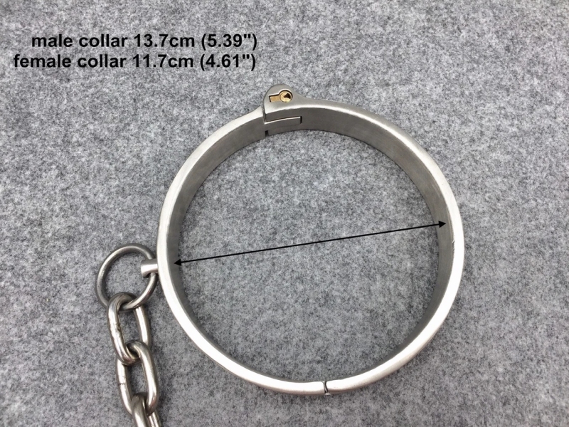 Stainless Steel Bondage Kit Collar+Handcuffs+Ankle Cuffs Connected with Chain
