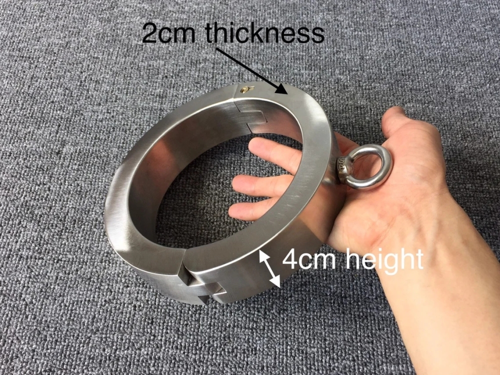 Heavy Stainless Steel Bondage Restraints Collar