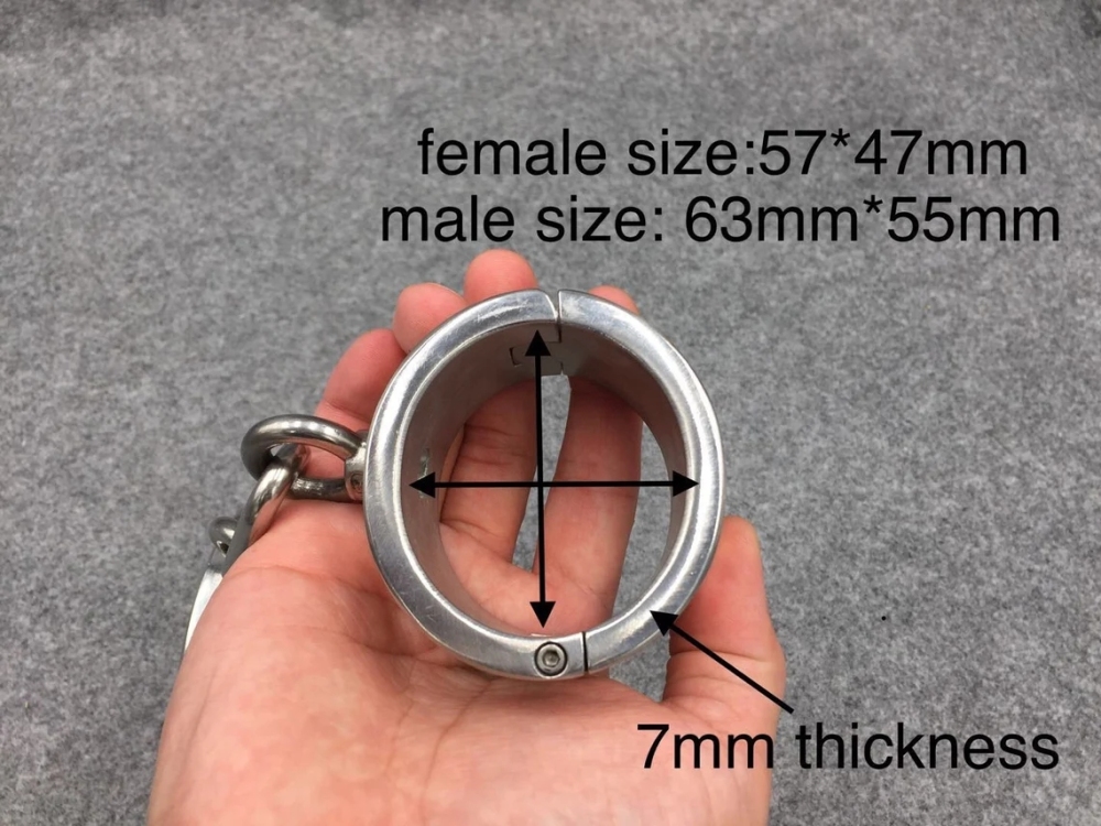Customizable 40mm Height Stainless Steel Handcuffs and Ankle Cuffs Using Screw Lock