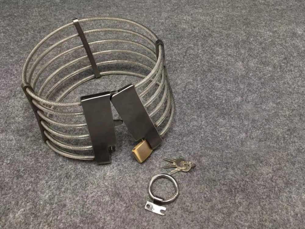 Stainless Steel High Neck Collar BDSM Bondage Gear Device