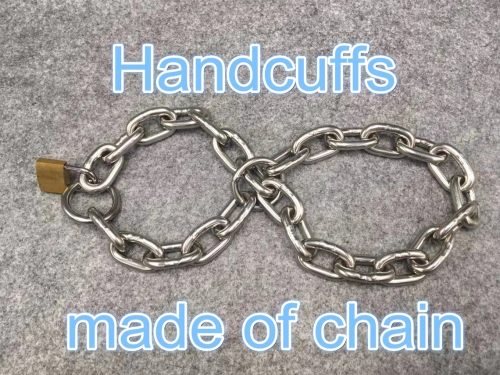 Unisex Size Ajustable Stainless Steel Chain Handcuffs