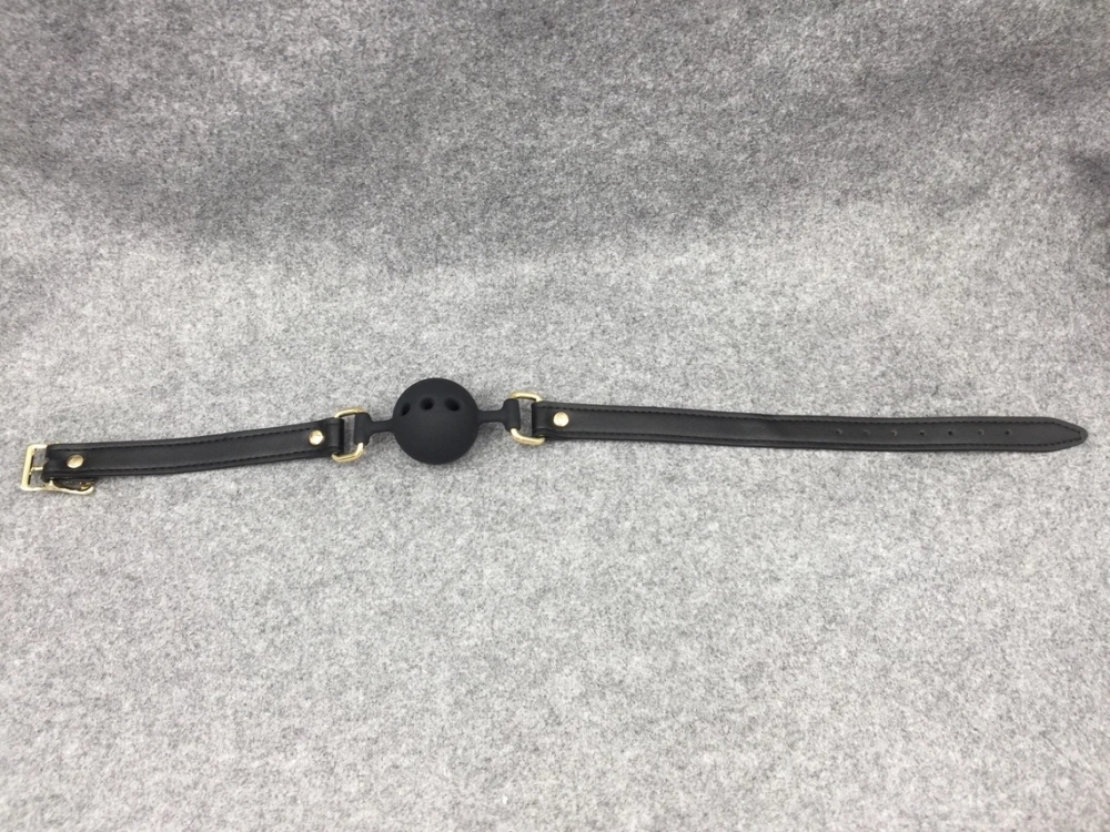 Breathable Silicone Black Ball Gag