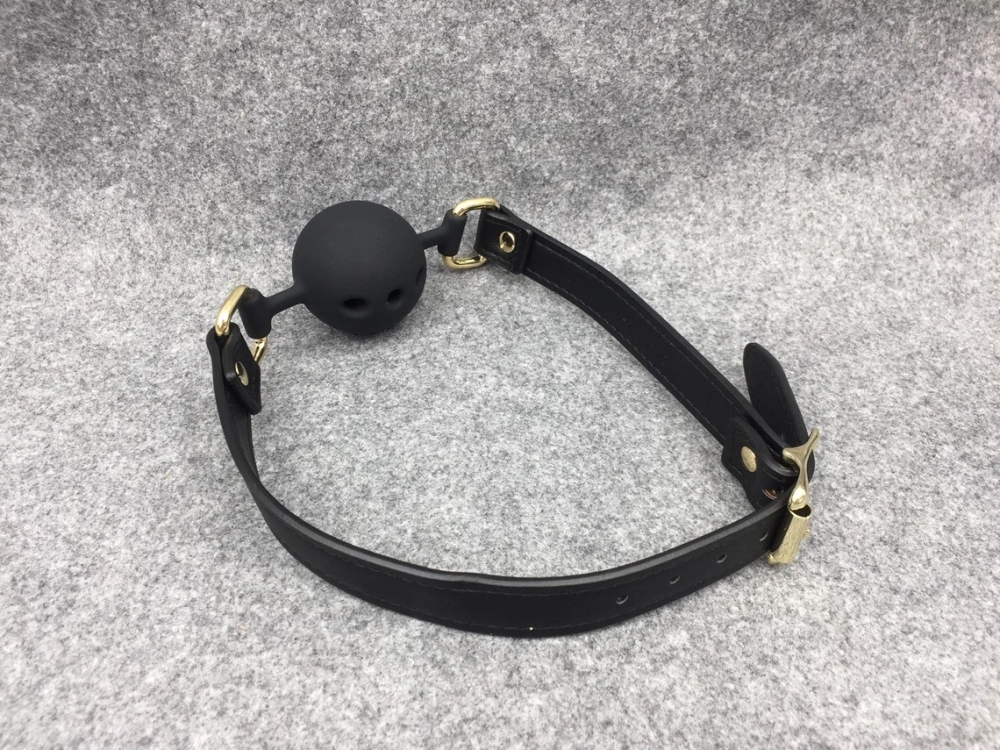 Breathable Silicone Black Ball Gag