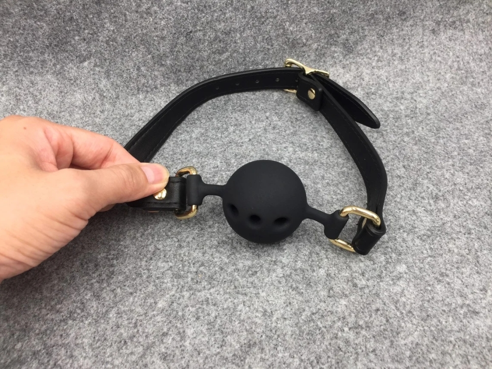 Breathable Silicone Black Ball Gag
