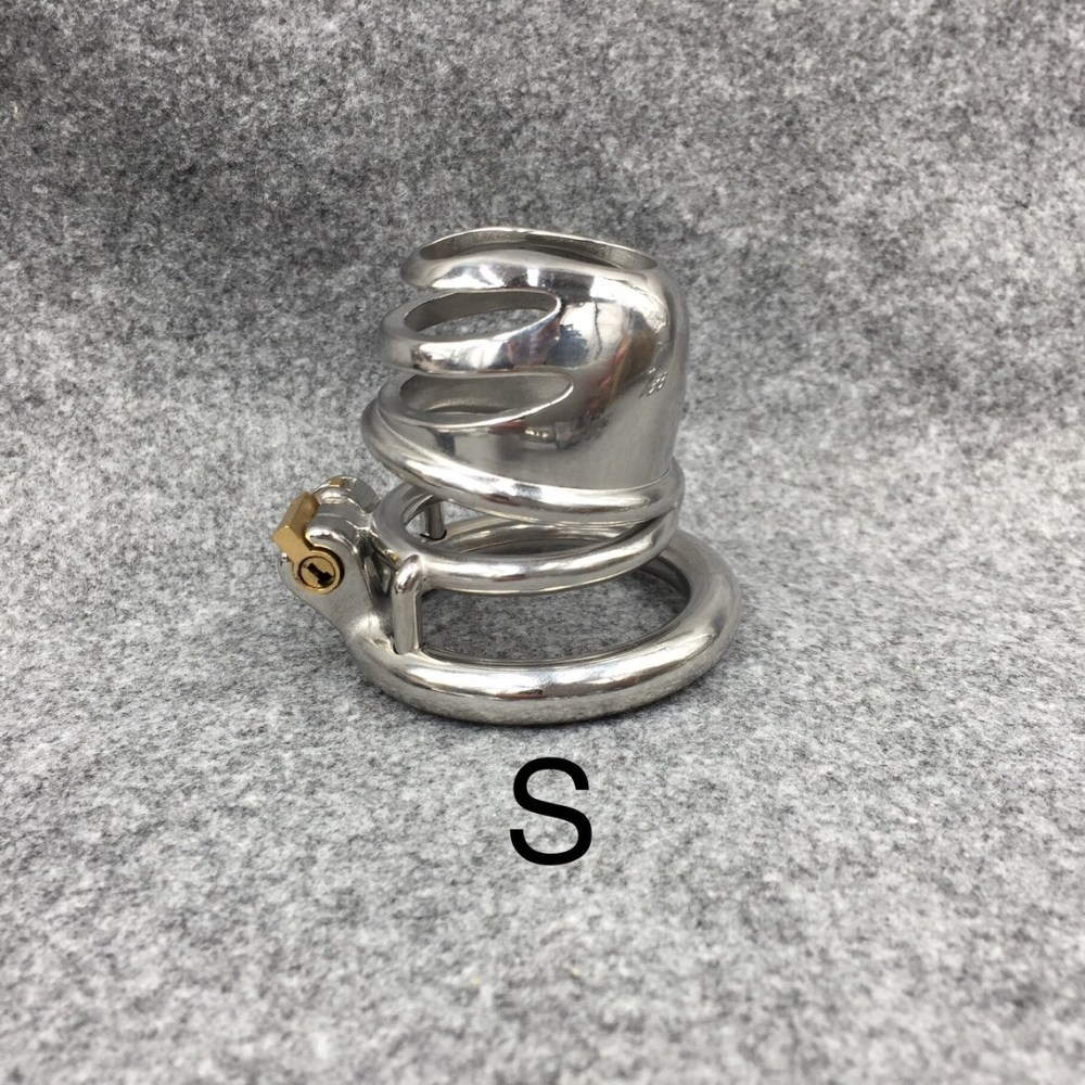 Easy To Pee Design Cock Cage Stealth Lock Stainless Steel Chastity Cage,Can Make 3 Lengths