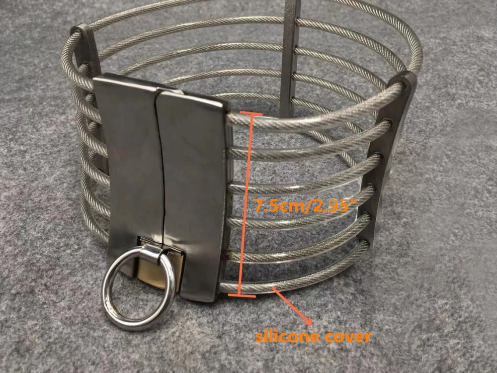 Stainless Steel High Neck Collar BDSM Bondage Gear Device