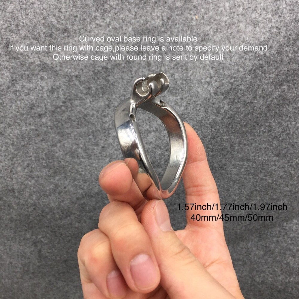 Easy To Pee Design Cock Cage Stealth Lock Stainless Steel Chastity Cage,Can Make 3 Lengths
