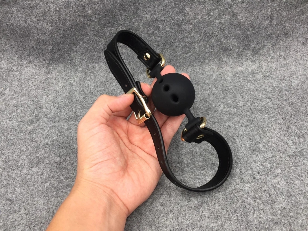 Breathable Silicone Black Ball Gag