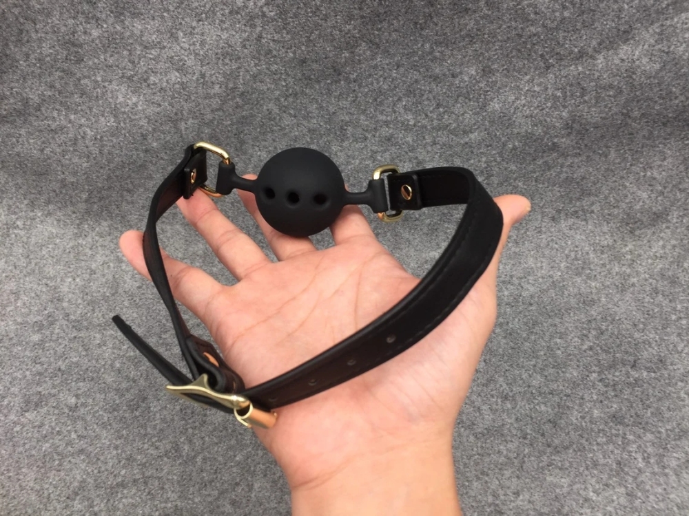 Breathable Silicone Black Ball Gag