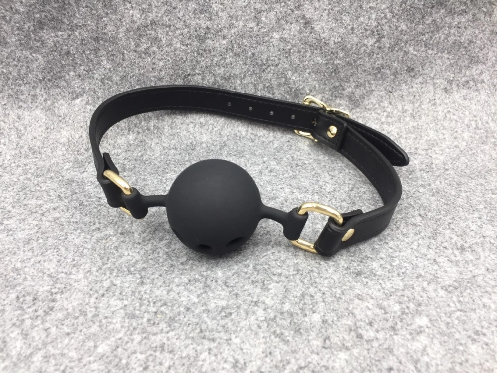 Breathable Silicone Black Ball Gag