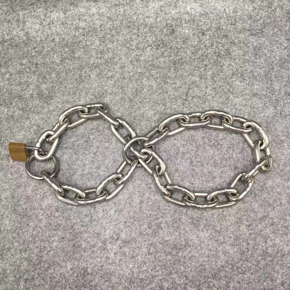 Unisex Size Ajustable Stainless Steel Chain Handcuffs