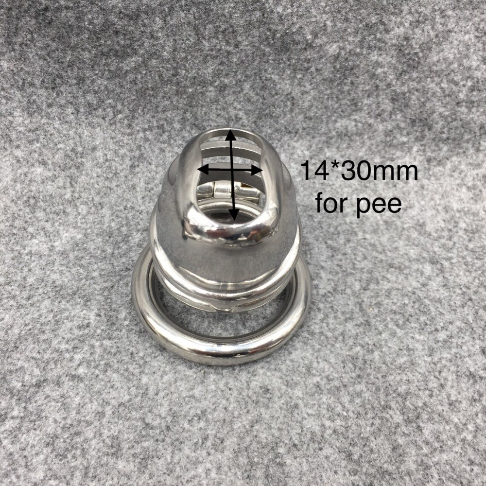 Easy To Pee Design Cock Cage Stealth Lock Stainless Steel Chastity Cage,Can Make 3 Lengths