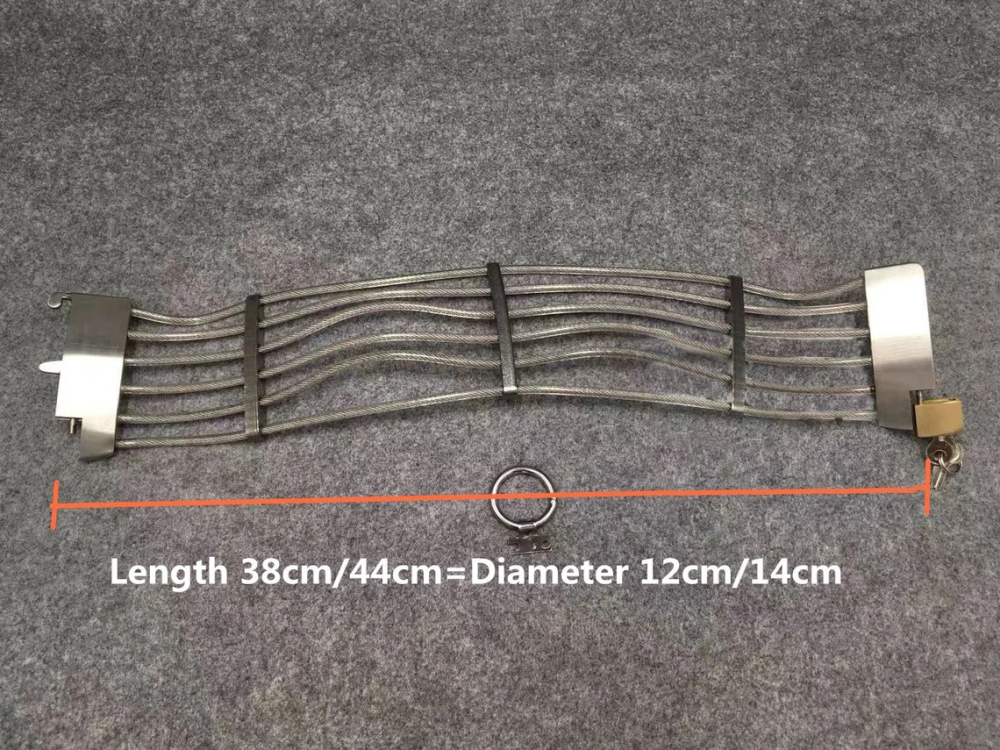 Stainless Steel High Neck Collar BDSM Bondage Gear Device