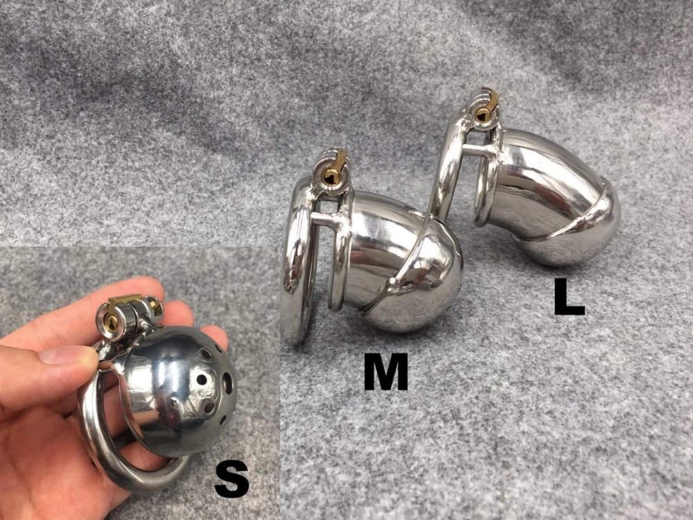 3 Lengths Optional Fully Enclosed Style Male Chastity Cage Stainless Steel Cock Cage