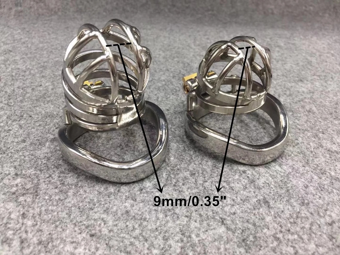 2 Lengths Optional Male Chastity Cage Stainless Steel Cock Cage Easy to Pee Chastity Devices for Men