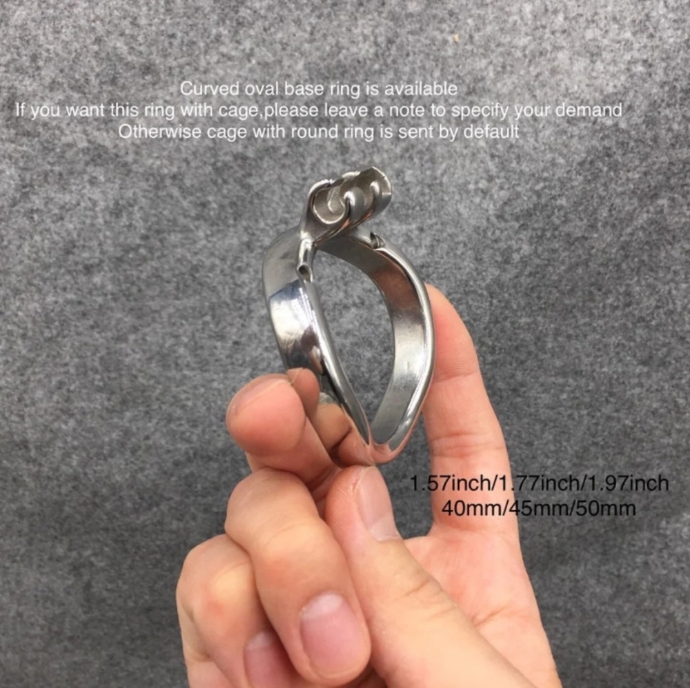 2 Styles Optional Male Chastity Device 45mm/1.77inch Length Stainless Steel Short Cock Cage