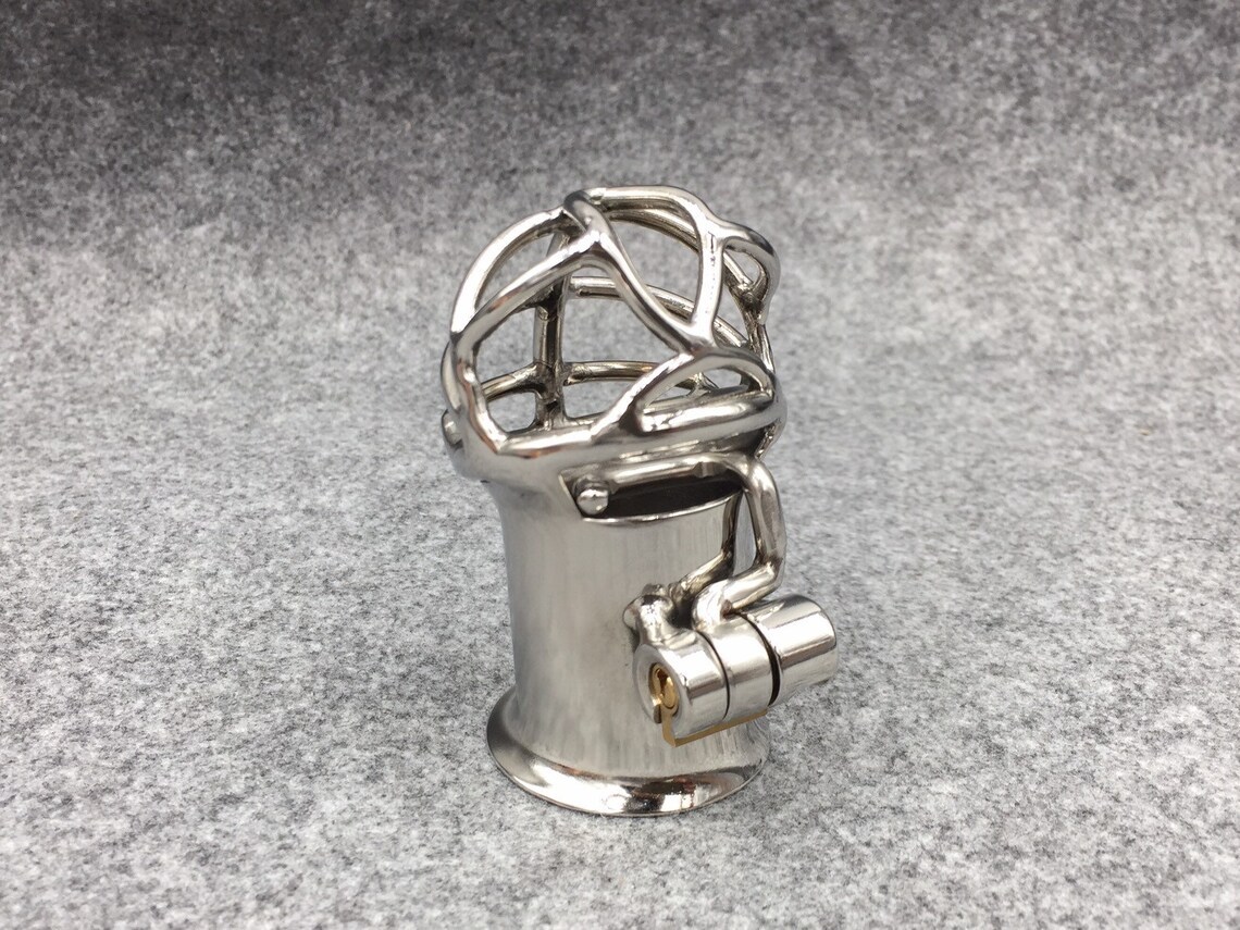 Customizable Penis Cage with Frenum Piercing Hook