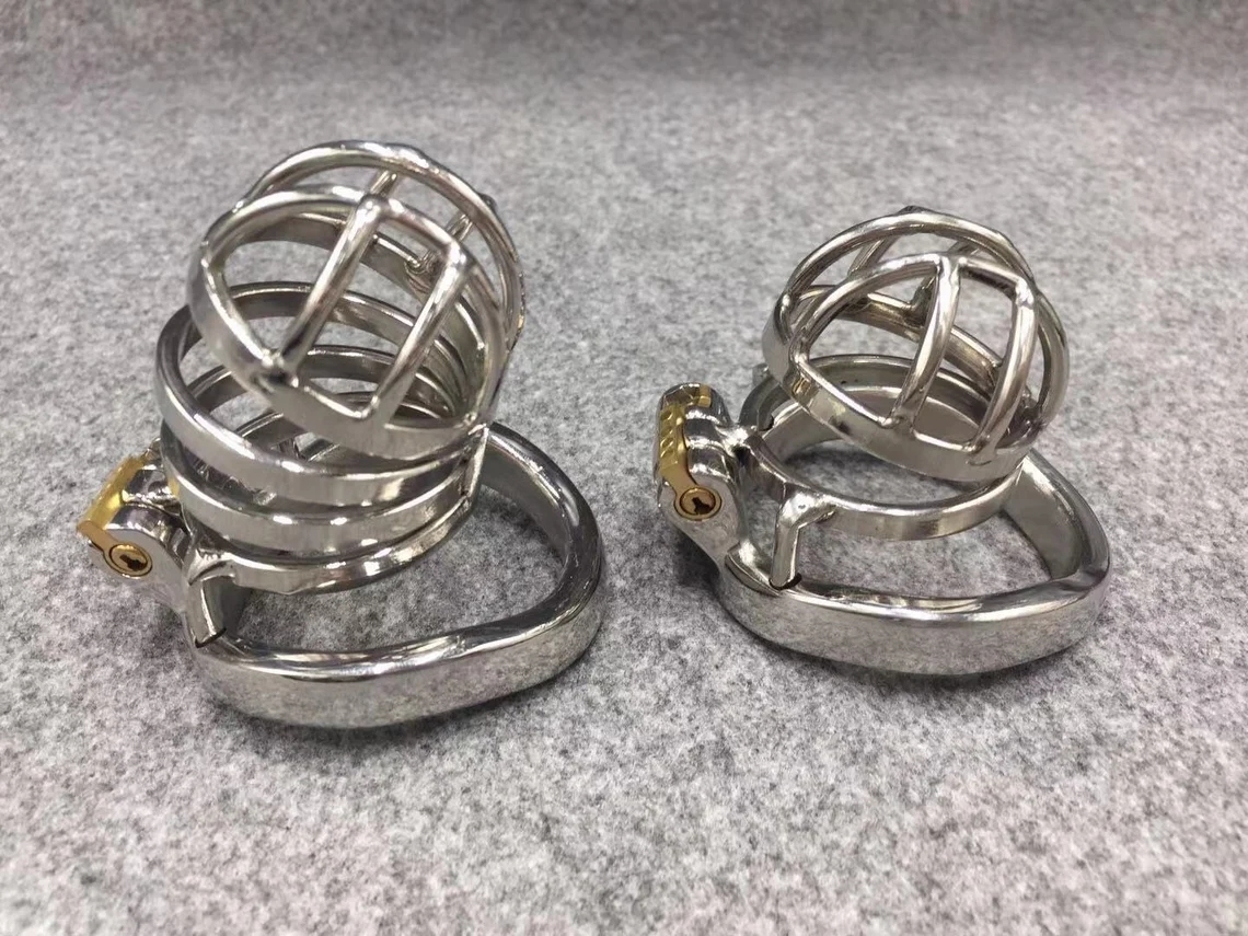 2 Lengths Optional Male Chastity Cage Stainless Steel Cock Cage Easy to Pee Chastity Devices for Men