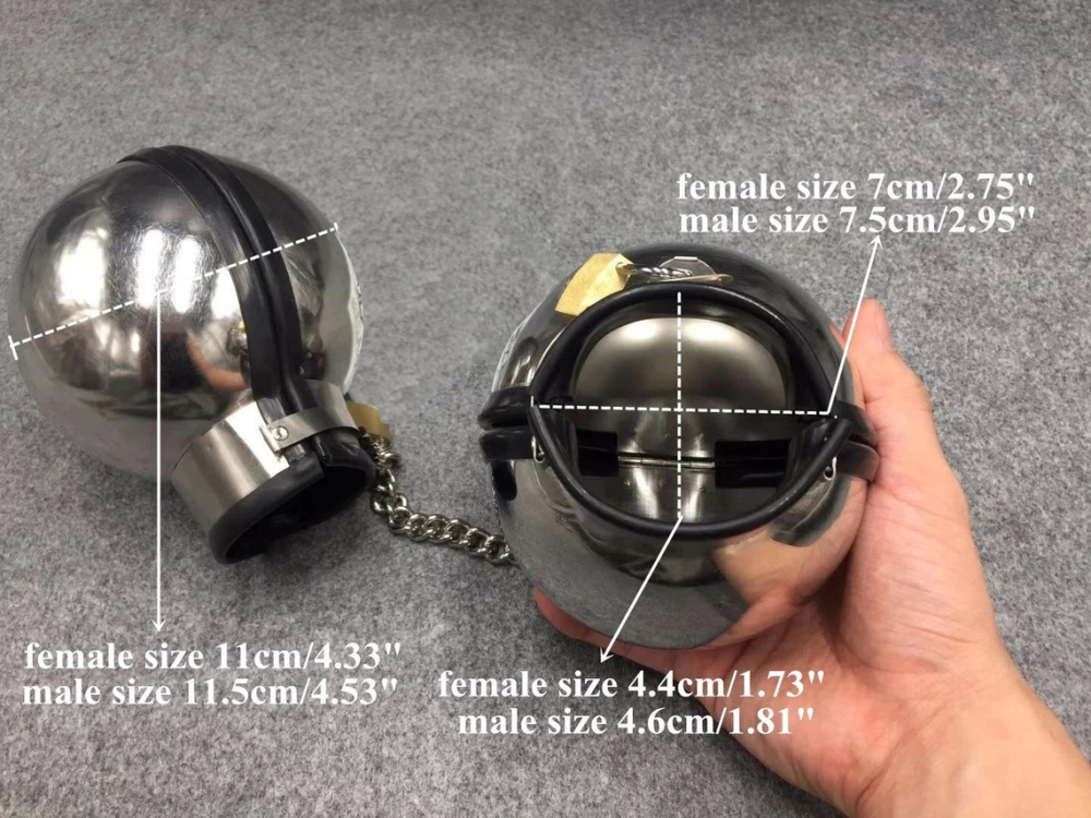 Stainless Steel Ball Shape Handcuffs for Bondage Restraints