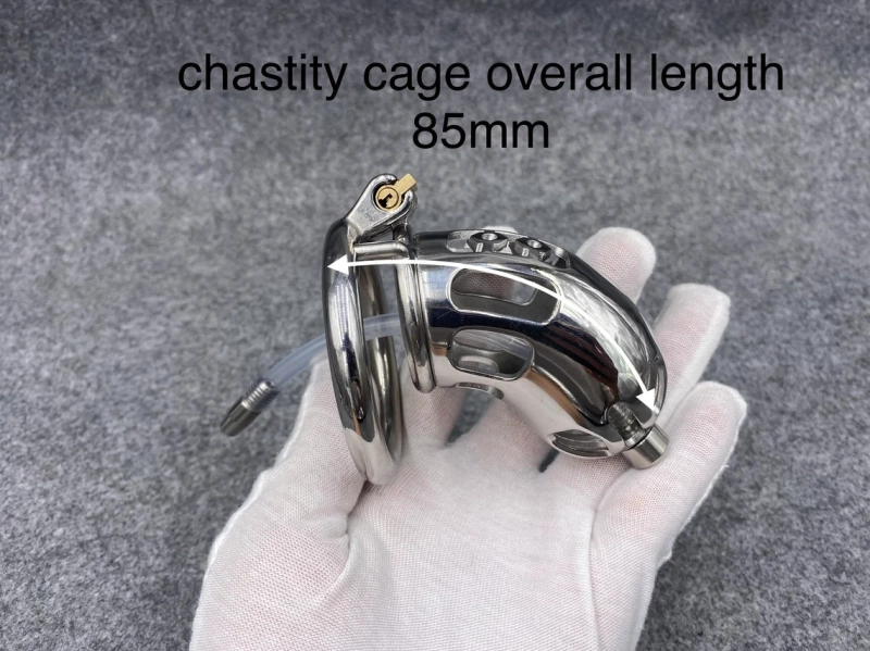 CC50 Stainless Steel Male Chastity Device with Catheter main image 0