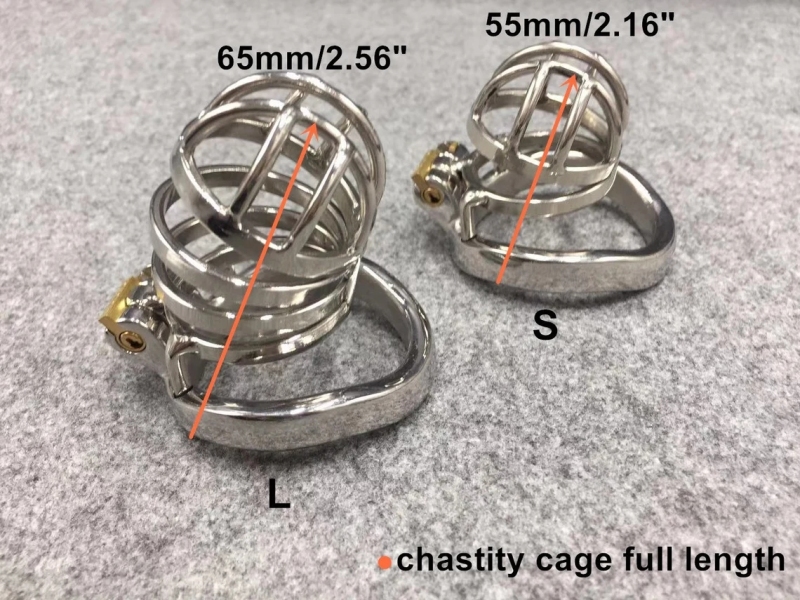 2 Lengths Optional Male Chastity Cage Stainless Steel Cock Cage Easy to Pee Chastity Devices for Men
