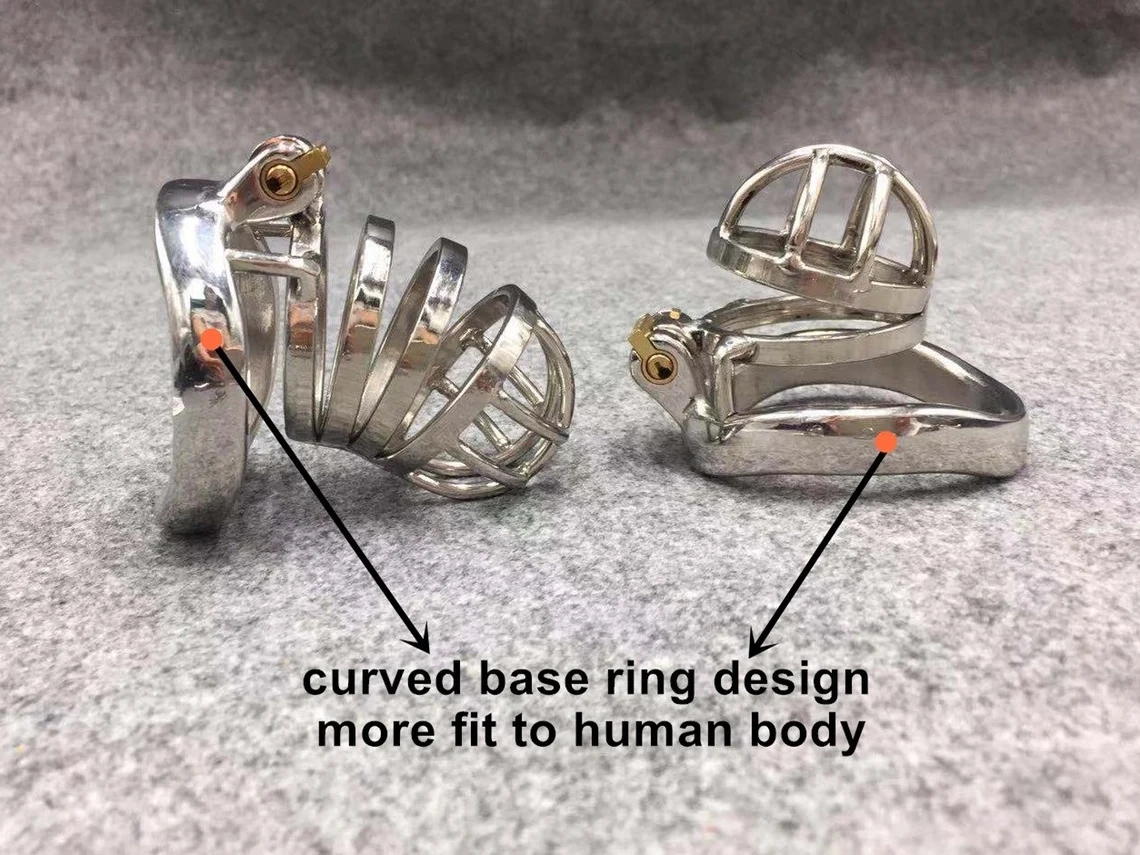 2 Lengths Optional Male Chastity Cage Stainless Steel Cock Cage Easy to Pee Chastity Devices for Men