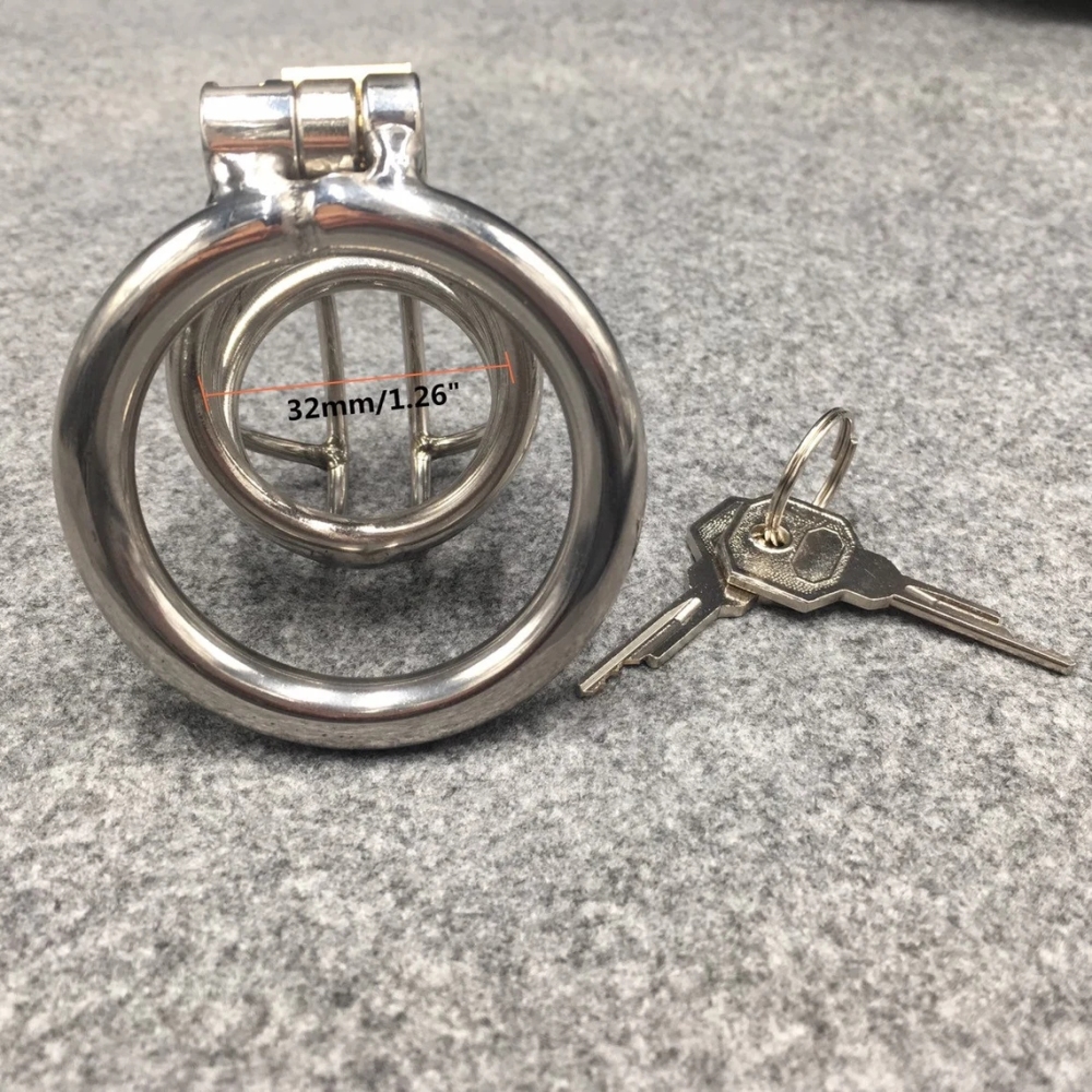 Male Chastity Device Stainless Steel Metal Cock Cage 3 Lengthes Optional
