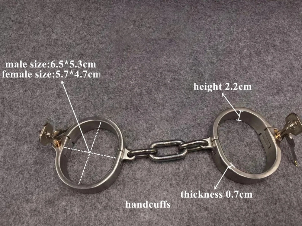 Handcuff Kit Stainless Steel Shackles 3 In 1 Kit Collar+Handcuffs+Ankle Cuffs ...