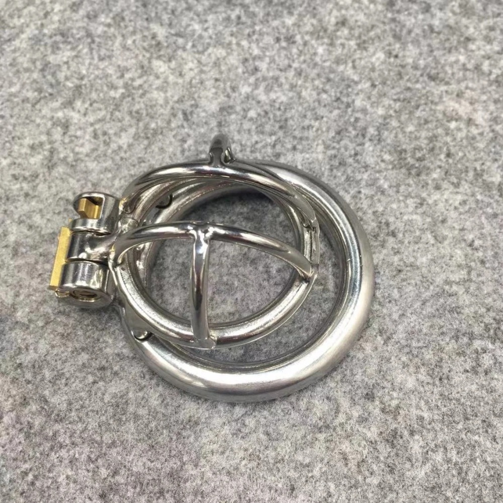 Male Chastity Device Stainless Steel Ultra Short Metal Cock Cage 35mm/1.4inch Length