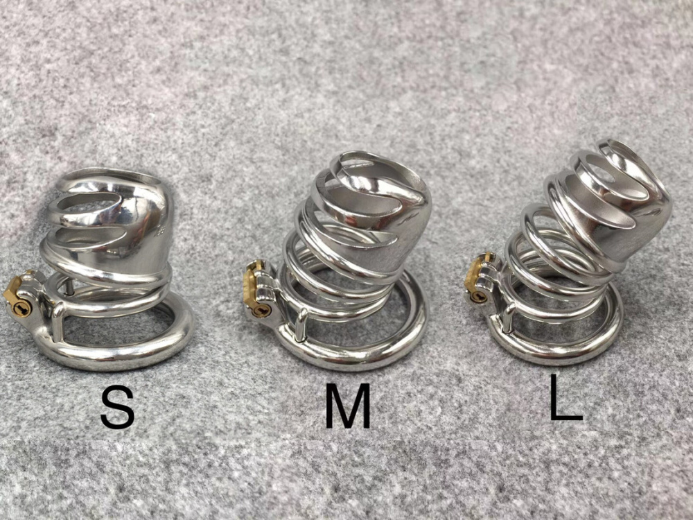Easy To Pee Design Cock Cage Stealth Lock Stainless Steel Chastity Cage,Can Make 3 Lengths