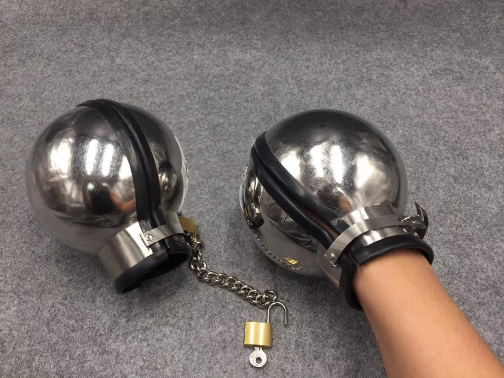 Stainless Steel Ball Shape Handcuffs for Bondage Restraints