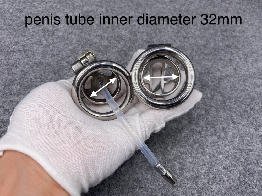 2 Styles Optional Male Chastity Device 45mm/1.77inch Length Stainless Steel Short Cock Cage