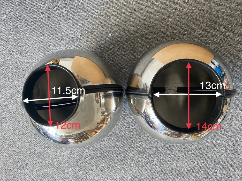 Stainless Steel Headhood Ball Shape Enclosed Helmet for Chocking Bondage