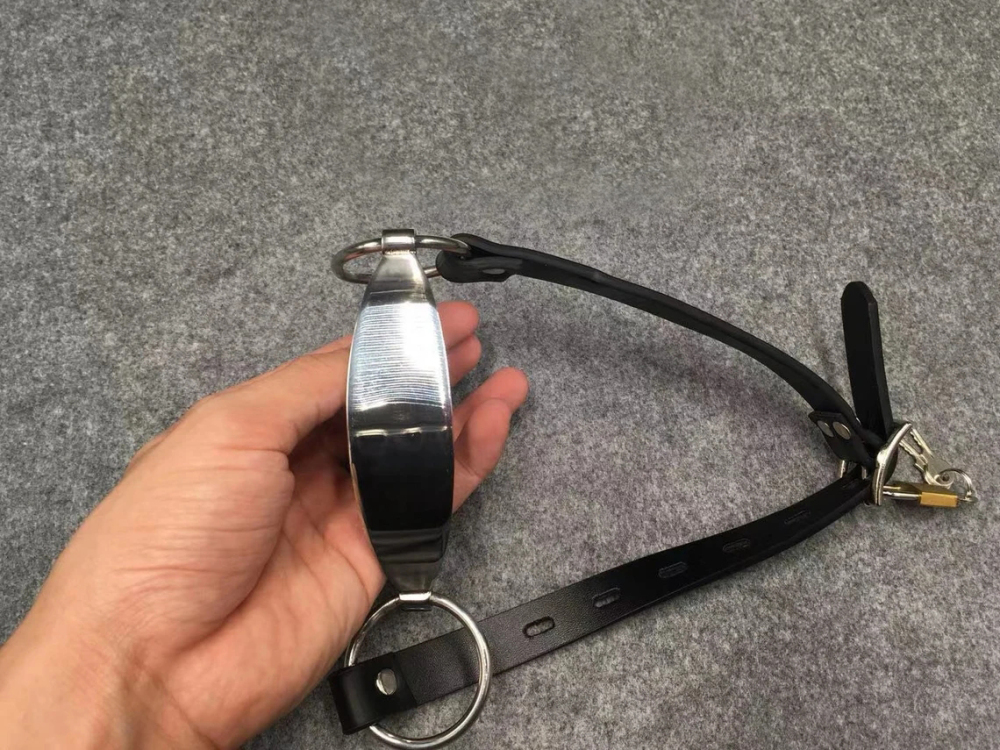 Stainless Steel Tongue Depressor Mouth Gag for Bondage Restraints