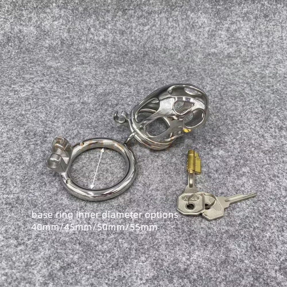 Male Chastity Device 70mm/2.75inch Length Stainless Steel Cock Cage Easy To Pee Design